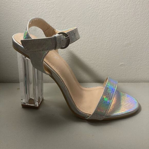 Holo holographic clear heel heels size 40 - Picture 2 of 5